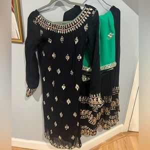 Punjabi Indian Pakistani long Shirt with Skirt style lengha